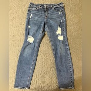 Old Navy Blue Skinny Distressed Jeans
